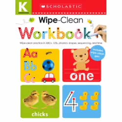 Scholastic Early Learners: Wipe–Clean Workbook: Grade K, Educational, English, Hardcover, 56 pages