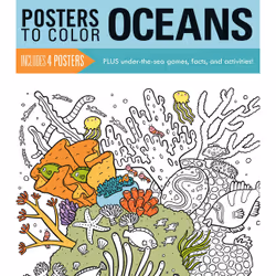 ISBN Posters to Color: Oceans, Children's, English, Paperback, 24 pages