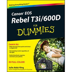 Wiley Canon EOS Rebel T3i / 600D For Dummies book Photography 400 pages