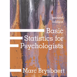 ISBN Basic Statistics for Psychologists, English, Paperback, 560 pages