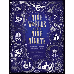 ISBN Nine Worlds in Nine Nights: A Journey Through Imaginary Lands, Hardcover, 48 pages