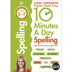 ISBN 10 Minutes A Day Spelling Ages 5-7 Key Stage 1 book Educational English Paperback 80 pages