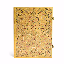 Paperblanks Gold Inlay, Pattern, Gold, 240 sheets, 120 g/m², Lined paper, Hardcover