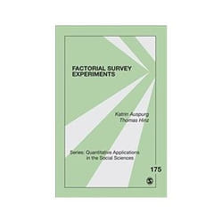 ISBN Factorial Survey Experiments: 175 book Society English 176 pages