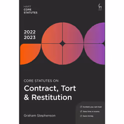 ISBN Core Statutes on Contract, Tort & Restitution 2022-23, English, Paperback, 352 pages