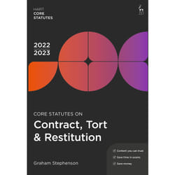 ISBN Core Statutes on Contract, Tort & Restitution 2022-23 book English Paperback 352 pages