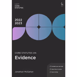 ISBN Core Statutes on Evidence 2022-23, English, Paperback, 352 pages