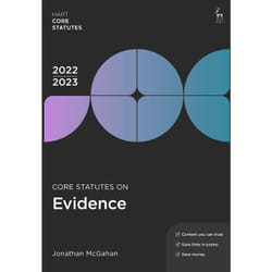 ISBN Core Statutes on Evidence 2022-23 book English Paperback 352 pages