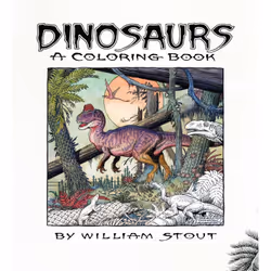 ISBN Dinosaurs: A Coloring Book by William Stout, English, Trade Paperback, 96 pages
