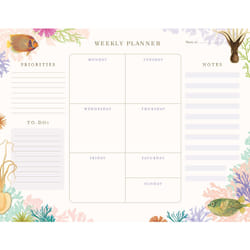 ISBN Art of Nature: Under the Sea Weekly Planner Notepad