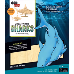 ISBN IncrediBuilds: Great White Sharks 3D Wood Model, English, Trade Paperback, 24 pages