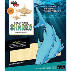 ISBN IncrediBuilds: Great White Sharks 3D Wood Model