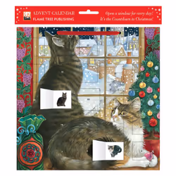 ISBN Ivory Cats by Lesley Anne Ivory: Christmas Window advent calendar (with stickers), English, 1 pages