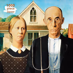 ISBN Adult Jigsaw Puzzle Grant Wood: American Gothic, English, 1 pages