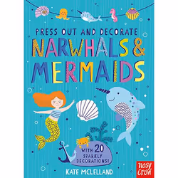 ISBN Press Out and Decorate: Narwhals and Mermaids, Hardcover, 24 pages