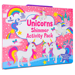 Unicorns Shimmer Activity Pack Kids Colouring Books & Stickers Set