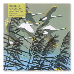 ISBN Adult Jigsaw Puzzle Robert Gillmor: Swans Flying over the Reeds (500 pieces)