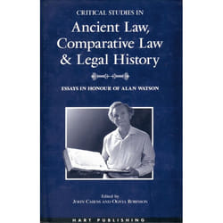 ISBN Critical Studies in Ancient Law, Comparative Law and Legal History (Essays in Honour of Alan Watson)
