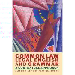 ISBN Common Law Legal English and Grammar (A Contextual Approach)