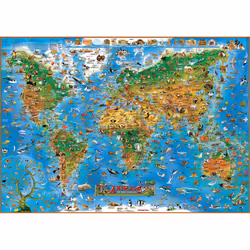 The Genuine Company ltd. Animals of the World kids flat laminated
