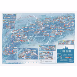 Lovell Johns Alpine Skiing Collect & Scratch wall map