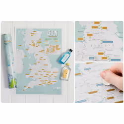 Lovell Johns Gin distilleries UK Collect & Scratch wall map