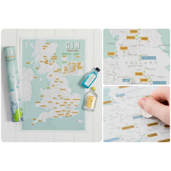 Lovell Johns Gin distilleries UK Collect & Scratch wall map