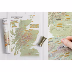 Lovell Johns Whisky distilleries Scotland Collect & Scratch wall map