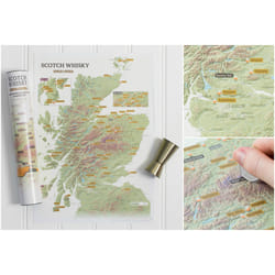 Lovell Johns Whisky distilleries Scotland Collect & Scratch wall map