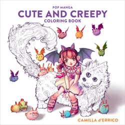 ISBN Pop Manga Cute and Creepy Coloring book English Paperback 80 pages