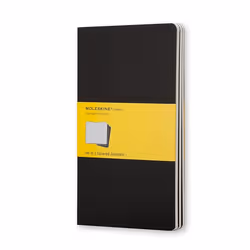 Moleskine Cahier, Monochromatic, Black, 80 sheets, Squared paper, Universal