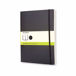 Moleskine Classic Notebook, Monochromatic, Black, Matt, Softcover, Adult