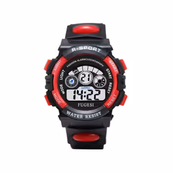 Kids Digital Watch Luminous Alarm Watch for Boys Girls - style1red