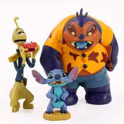 YQYW 6 Pcs/Lot Lilo Stitch Figure Toy Model Cake Decoration
