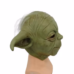 Star Wars Master Yoda Cosplay Mask Costume Latex Helmet Halloween Party - 1