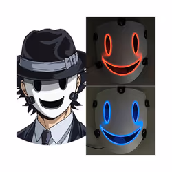 LED Mask Anime High-Rise Invasion Sniper Mask Japanese Tenkuu Shinpan - red