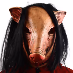 Halloween Scary Saw Pig Head Mask Cosplay Party Horrible Animal Masks - pig