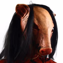 Halloween Scary Saw Pig Head Mask Cosplay Party Horrible Animal Masks - pig