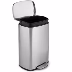 50L Rectangular Trash Garbage Can Step Trash Bin Recycling Pedal