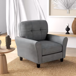 Single Sofa Seat Fabric Upholstered Living Room Chair W/ Cushion