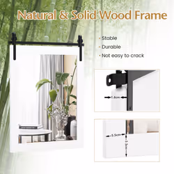 Farmhouse Wall Mirror Decorative Vanity Mirror Wall Mounted Mirror