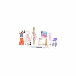 Barbie Fashion Designer Doll (12-in/30.40-cm), & Studio, 25+ Design & Fashion Accessories, Design Desk, Chair, Ages 3 Years O ...